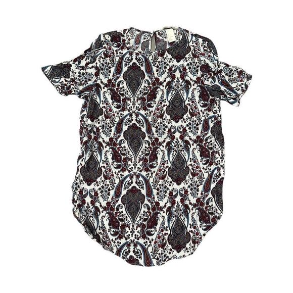 H&M Paisley Print Short Sleeve Blouse - Picture 1 of 4